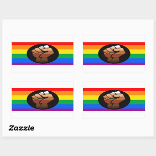 LGBTQ PRIDE (POC Fist Pride) Rectangular Sticker