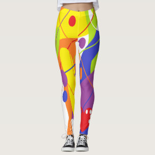 LGBTQ+ / PRIDE / Rainbow  Cheerful Abstract Design Leggings
