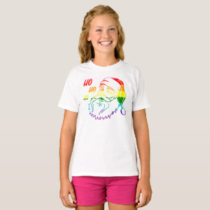 LGBTQ Pride Rainbow Christmas Cute Santa Claus T-Shirt