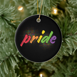 LGBTQ - Pride - Rainbow Colours Ceramic Tree Decoration