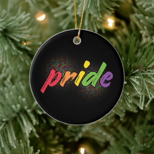 LGBTQ - Pride - Rainbow Colours Ceramic Tree Decoration (Tree)