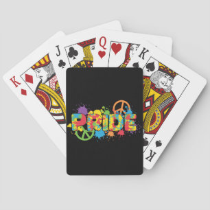 LGBTQ - Pride - Rainbow Colours Paint Splashes Playing Cards