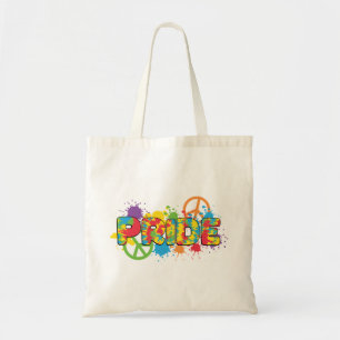 LGBTQ - Pride - Rainbow Colours Paint Splashes Tote Bag