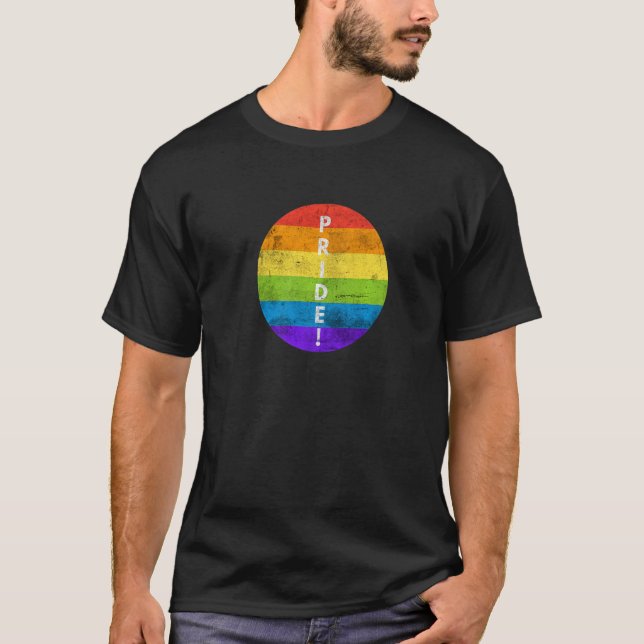 LGBTQ Pride Rainbow Equality Awareness Month Lesbi T-Shirt (Front)
