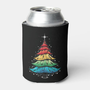 LGBTQ Pride Rainbow Flag Gay Christmas Tree Gifts Can Cooler