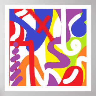 LGBTQ+ PRIDE RAINBOW inspired abstract / geometric Poster