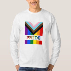 LGBTQ & Pride - Rainbow Progress Flag fashion T-Shirt