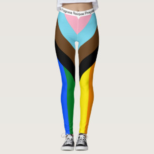 LGBTQ & Pride - Rainbow Progress Flag Leggings