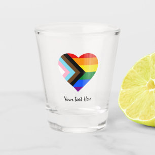 LGBTQ & Pride - Rainbow Progress Flag Shot Glass