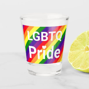 LGBTQ Pride Rainbow Stripe Party Toast Shot Glass