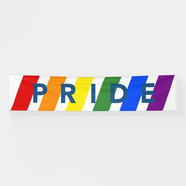 LGBTQ PRIDE Rainbow Stripes Banner (Horizontal)