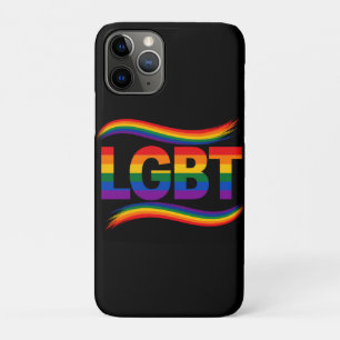 LGBTQ+ Pride Rainbow Typography Design iPhone 11 Pro Case