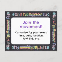 LGBTQ+ Pride Rally Invitation #SaveTheRainbowFlag