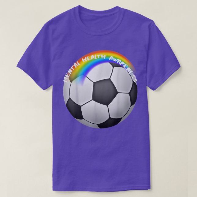 Lgbtq Pride Soccer Mental Health3013 1347  T-Shirt (Design Front)