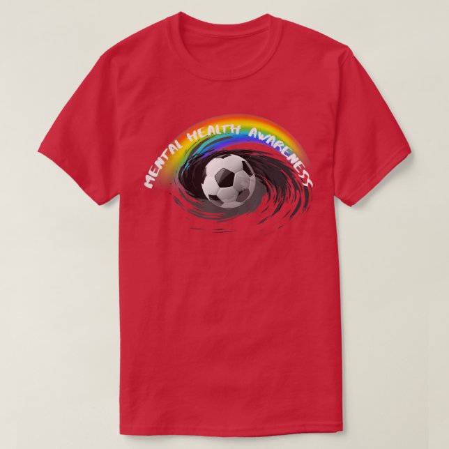 Lgbtq Pride Soccer Mental Health3017 1351  T-Shirt (Design Front)
