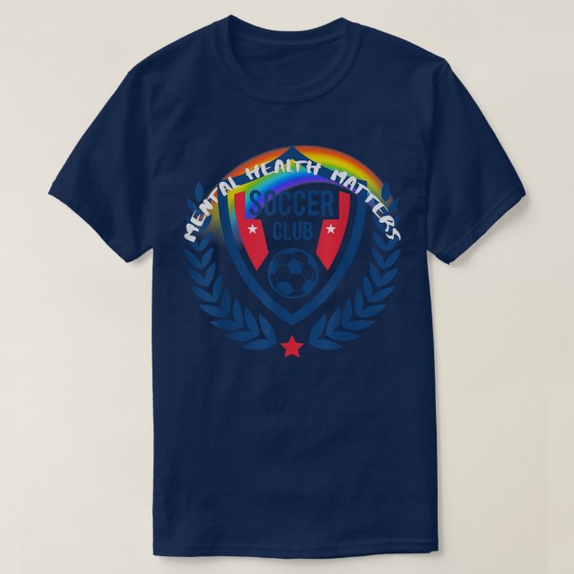Lgbtq Pride Soccer Mental Health3033 1367  T-Shirt (Design Front)