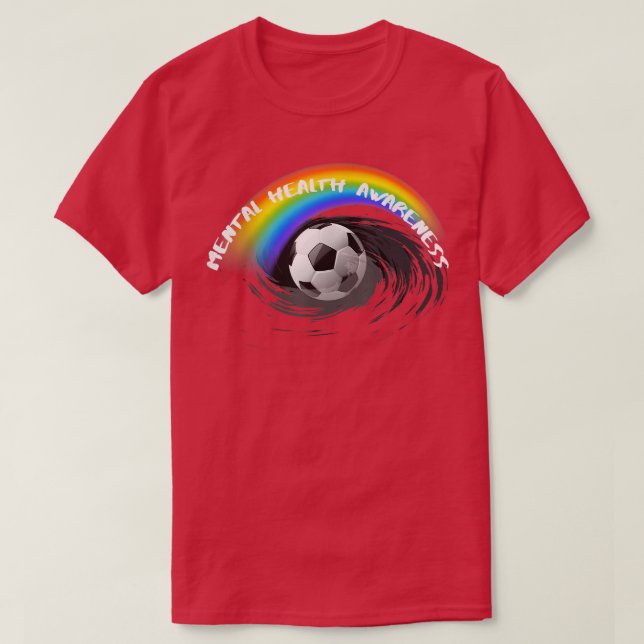 Lgbtq Pride Soccer Mental Health3037 1371  T-Shirt (Design Front)