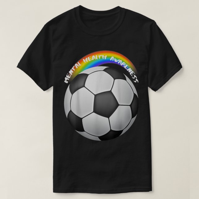 Lgbtq Pride Soccer Mental Health 3038 1372  T-Shirt (Design Front)