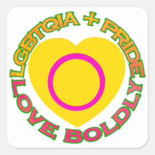 lgbtq pride square sticker