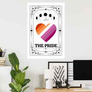 LGBTQ Pride Tarot Lesbian Gay Trans Queer Rainbow Poster