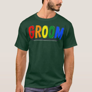 LGBTQ Pride Wedding Groom  T-Shirt