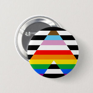 LGBTQ Progress Ally Pride Flag 6 Cm Round Badge
