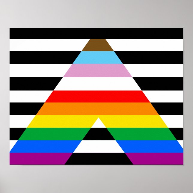 LGBTQ Progress Ally Pride Flag Poster (Front)