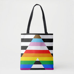 LGBTQ Progress Ally Pride Flag Tote Bag