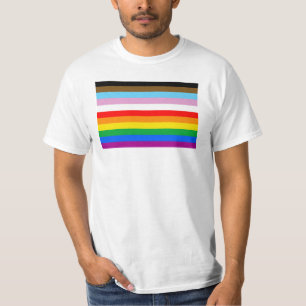 LGBTQ+ Progress Flag Stripes T-Shirt
