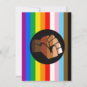 LGBTQ+ Progress POC Pride Flag Holiday Card