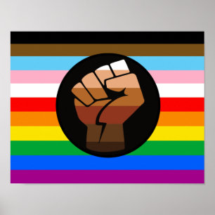 LGBTQ+ Progress POC Pride Flag Poster