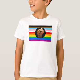 LGBTQ+ Progress POC Pride Flag T-Shirt