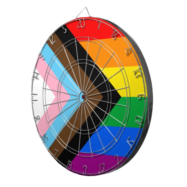 LGBTQ+ Progress Pride Dartboard (Front Right)