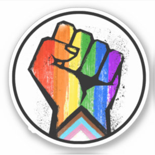 LGBTQ PROGRESS PRIDE FIST RESISTANCE
