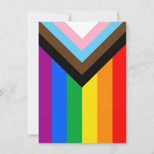 LGBTQ+ Progress Pride Flag Holiday Card