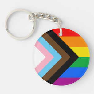 LGBTQ+ Progress Pride Flag Key Ring