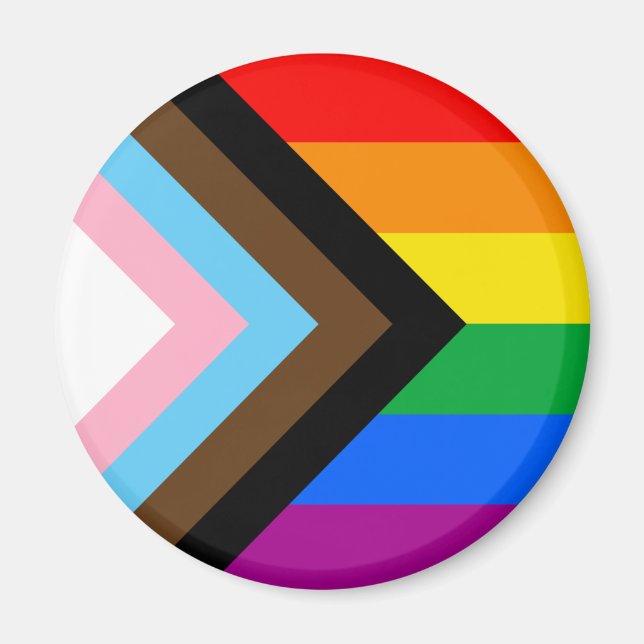 LGBTQ+ Progress Pride Flag Magnet (Front)
