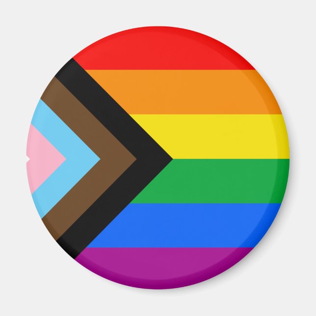 LGBTQ+ Progress Pride Flag Magnet (Front)