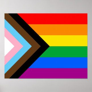 LGBTQ+ Progress Pride Flag Poster