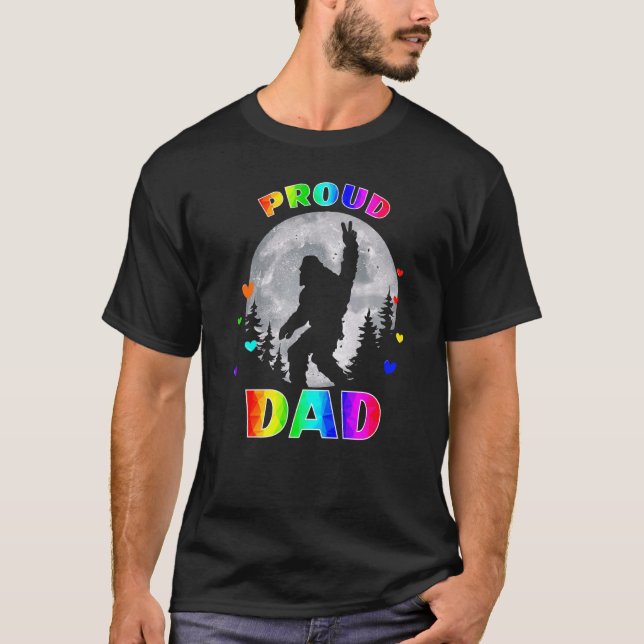 Lgbtq Proud Dad Gay Pride Lgb Men Father's Day T-Shirt (Front)