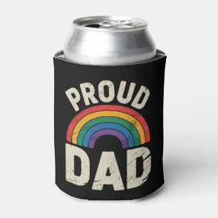 LGBTQ Proud Dad Gay Pride LGBT Ally Father's Day Can Cooler