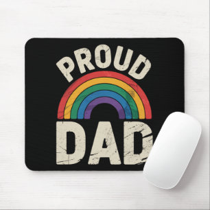 LGBTQ Proud Dad Gay Pride LGBT Ally Father's Day Mouse Mat