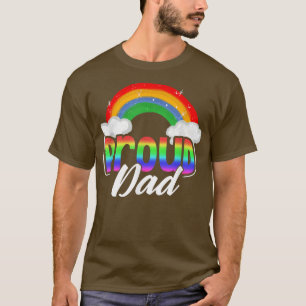 LGBTQ Proud Dad Gay Pride LGBT Ally Rainbow Father T-Shirt