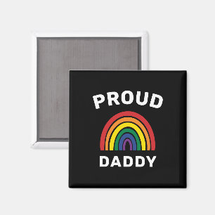 LGBTQ Proud Daddy Gay Pride Rainbow Father's Day Magnet