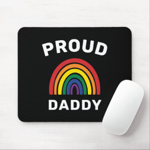 LGBTQ Proud Daddy Gay Pride Rainbow Father's Day Mouse Mat