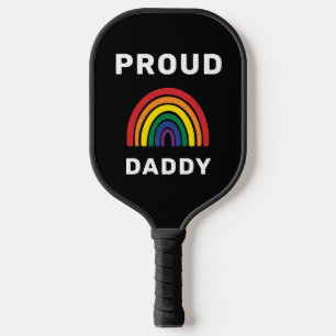 LGBTQ Proud Daddy Gay Pride Rainbow Father's Day Pickleball Paddle
