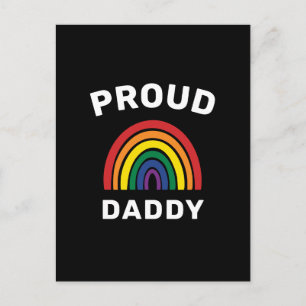 LGBTQ Proud Daddy Gay Pride Rainbow Father's Day Postcard
