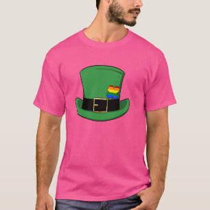 LGBTQ Proud Gay Lesbian Flag St. Patricks Day Lepr T-Shirt