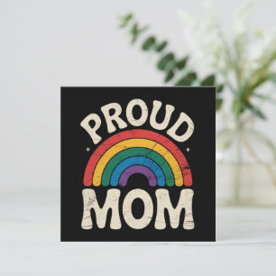 LGBTQ Proud Mum Gay Pride Rainbow Mother's Day Invitation
