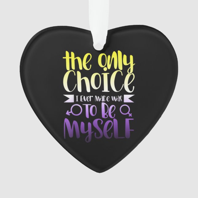 LGBTQ Queer Nonbinary  Androgynous Non Binary Ornament (Front)